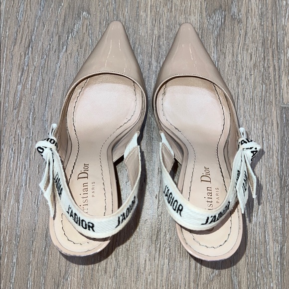 Dior J\'Adior Slingback Pump Nude Patent Calfskin